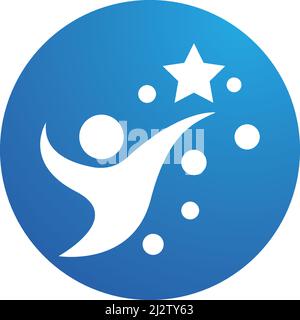 Vorlage für das „Success People“-Logo Stock Vektor