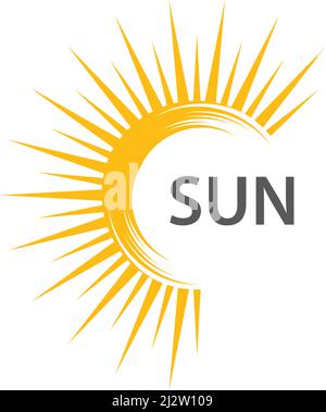 Vorlage für Symbole für Sun-Logo-Vektorgrafik Stock Vektor