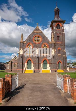 St. Patrick's Catholic Church, Glen Innes. Der Grundstein für das erste katholische Kirchengebäude in Glen Innes wurde 1864 von Dean Lynch gelegt Stockfoto