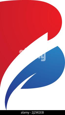 Vorlage für das Logo „Falcon Eagle Bird“ mit dem Anfangsbuchstaben „B“ Stock Vektor