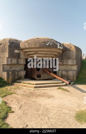 Deutsche Batterie aus dem Weltkrieg 2 Stockfoto
