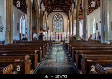 Die Pfarrkirche St. Nikolaus, die Kirche von England, Diözese Norwich, North Walsham, Norfolk, East Anglia, England, Großbritannien. Stockfoto