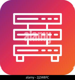 Grafik Zum Design Von Server Vector-Symbolen Stock Vektor