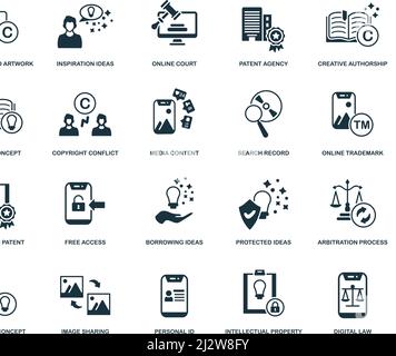Symbol für Schiedsverfahren. Monochromes Symbol für einfaches Schiedsverfahren für Vorlagen, Webdesign und Infografiken Stock Vektor
