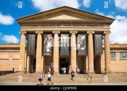 Die Art Gallery of New South Wales (AGNSW) in Sydney, New South Wales, Australien, ist die wichtigste öffentliche Galerie in Sydney und eine der größten Stockfoto
