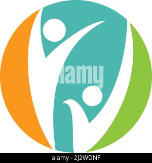 Vorlagen für Community-, Netzwerk- und Social Logo-Design Stock Vektor