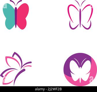 Schmetterling Logo Vorlage Vektor-Design Stock Vektor
