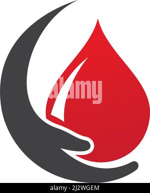 Vektorvorlage für das Logo der Blutspender-Ilustration Stock Vektor
