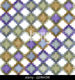 Nahtlose mehrfarbige Glasmalerei Muster Diamant-Muster Stockfoto