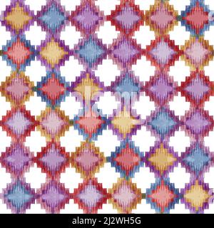 Nahtlose mehrfarbige Glasmalerei Muster Diamant-Muster Stockfoto