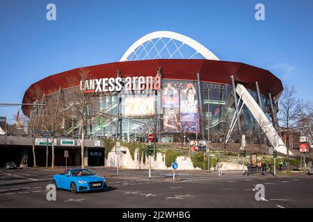 Die Lanxess Arena im Stadtteil Deutz, Köln, Deutschland. Die Lanxess Arena im Stadtteil Deutz, Köln, Deutschland. Stockfoto