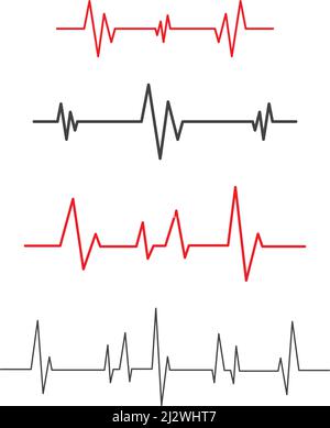 Pulse Line Abbildung: Vector Template Stock Vektor