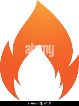 Vorlage für das Logo der Feuerflamme Stock Vektor