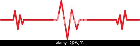 Pulse Line Abbildung: Vector Template Stock Vektor