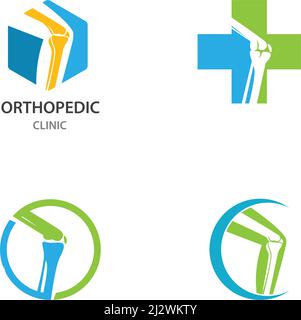 Orthopädische Klinik Logo Vektor Illustration Stock Vektor