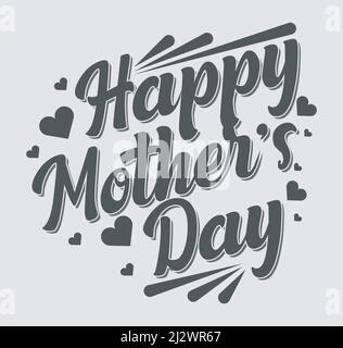 „Mothers Day“-T-Shirt-Design. Design-Vorlage für T-Shirt zum Muttertag Stock Vektor