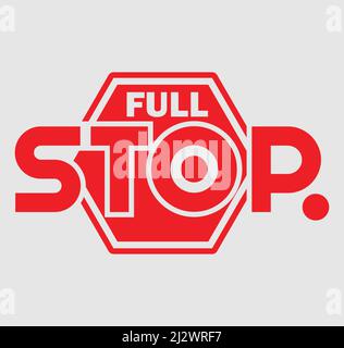 Full stop nicht berühren es tshirt Design Vorlage Vektordatei Stock Vektor