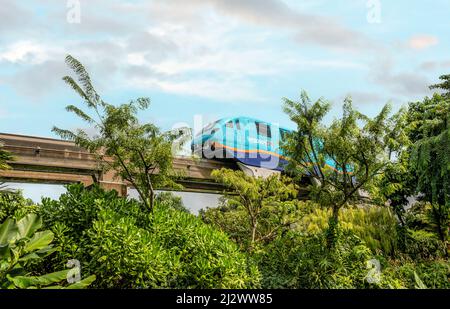 Sentosa Express Island Monorail Train, Singapur Stockfoto