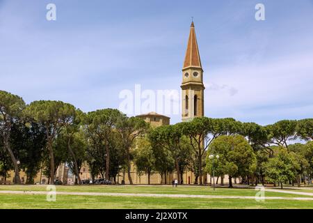 Arezzo; Duomo San Donato, Campanile Stockfoto