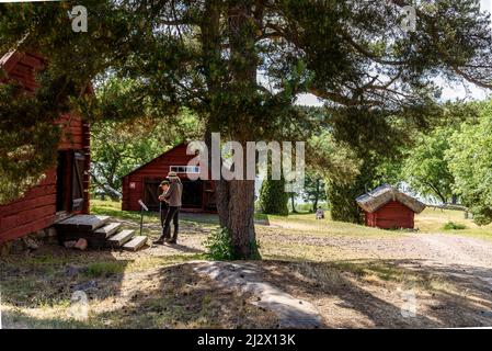 Jan Karlsgården Freilichtmuseum, Ahland, Finnland Stockfoto