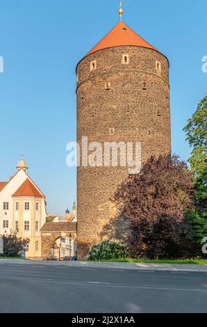 Donatsturm am Stadttor in Freiberg, Sachsen, Deutschland Stockfoto