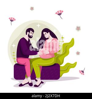 Flache Muttertag Illustration auf spanisch Vektor Illustration. Stock Vektor