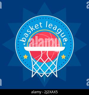 Flache Design Basketball Logo Vorlage Vektor-Illustration. Stock Vektor