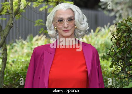 Rom, Italien. 04.. April 2022; Bild von links nach rechts , Drusilaa Foer Teilnahme Preis David di Donatello 2022 Fotocall, Credit: Massimo Insabato/Alamy Live News Stockfoto