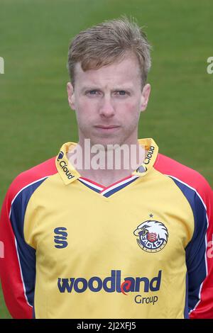 Adam Wheater von Essex im T20 Kit während des Essex CCC Press Day auf dem Cloud County Ground am 4.. April 2022 Stockfoto