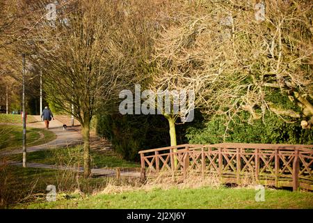 Cottam, Preston, Lancashire. Gehwege rund um das Dorf Stockfoto