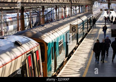 Crewe, Che-Hire. Bahnhof Crewe Stockfoto