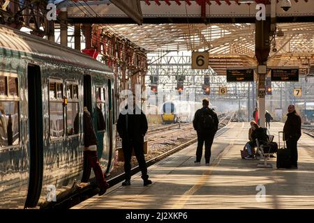 Crewe, Che-Hire. Bahnhof Crewe Stockfoto