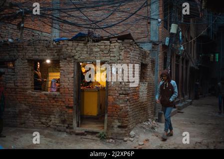 Tägliches Leben in Patan auch bekannt als Lalitpur, Kathmandu Valley, Nepal Stockfoto