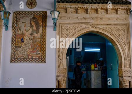 Tunesien, Sousse, Medina, die von der UNESCO zum Weltkulturerbe erklärt wurde, der Altstadt Stockfoto