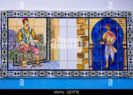 Tunesien, Sousse, Medina, die von der UNESCO zum Weltkulturerbe erklärt wurde, traditionelles Café Stockfoto