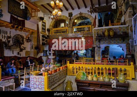Tunesien, Sousse, Medina, die von der UNESCO zum Weltkulturerbe erklärt wurde, Kasba Cafe Stockfoto