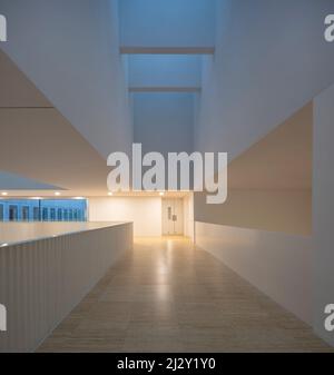 Innenansicht. Chambers of Commerce - Chambre de Métiers et de l Artisanat, Lille, Frankreich. Architekt: KAAN, 2019. Stockfoto