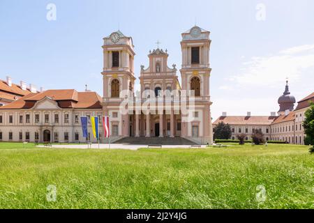 Benediktinerkloster Göttweig, Innenhof mit Stiftskirche Stockfoto