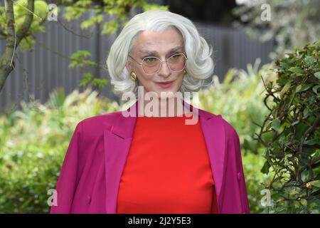 Rom, Italien. 04. April 2022. 04.. April 2022; Drusilla Foer während der Fotoserie der Nominierungen für den Preis David di Donatello 2022. (Foto: AllShotLive/Sipa USA) Quelle: SIPA USA/Alamy Live News Stockfoto