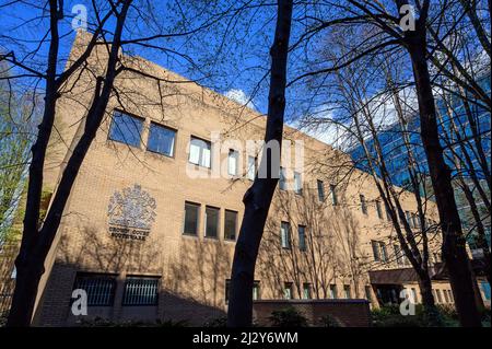Southwark Crown Court, London, Großbritannien: Das Crown Court in Southwark liegt auf einem englischen Grundstück am Südufer der Themse in der Nähe der London Bridge Stockfoto