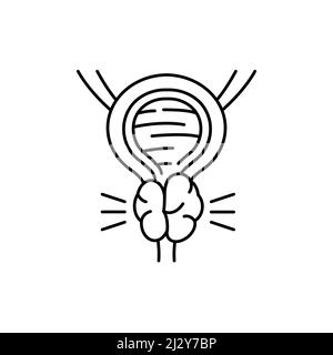 Symbol für die Prostata-Farblinie. Menschliche Krankheiten. Piktogramm für Webseite, mobile App, Promo. Stock Vektor