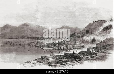 Ein Blick auf Smyrna, modernes Izmir, Anatolien, Türkei, 19. Jahrhundert. Aus L'Univers Illustre, Paris, 1859 Stockfoto