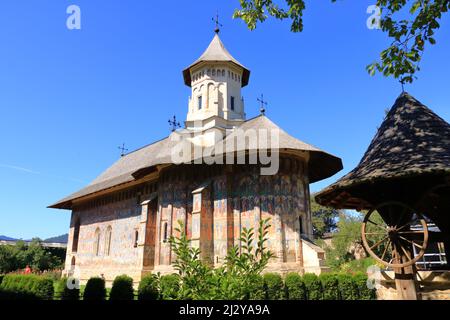 Das Kloster Moldovita, Rumänien. Eines der rumänisch-orthodoxen Klöster in der südlichen Bukowina. Stockfoto