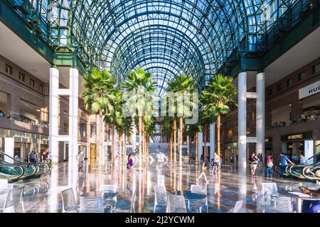 New York City, Manhattan, Battery Park City, Brookfield Place, Winter Garden Stockfoto