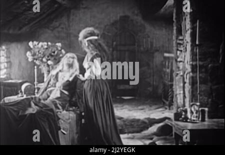 Vintage 1922 Lorna Doone romantische Filmleinwand noch Stockfoto