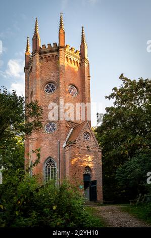 Aussichtsturm auf dem Hessenstein bei gut Panker, Pilsberg, Panker, Lütjenburg, Kreis Plön, Hohwacht Bay, Probstei Stockfoto