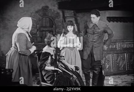 Vintage 1922 Lorna Doone romantische Filmleinwand noch Stockfoto