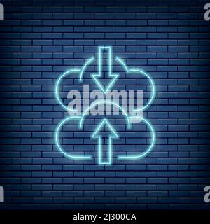 Vector xxxxx Neonschild. Vektorgrafik im Neon-Stil. Stock Vektor