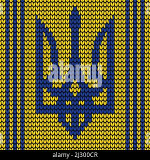Ukraine strickt Wappen Stock Vektor