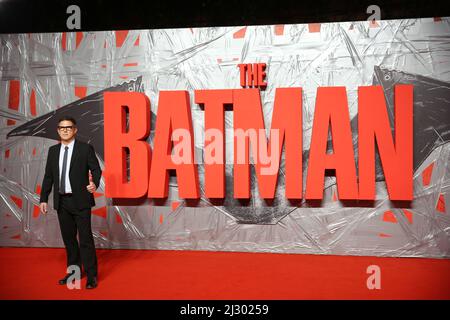 Dylan Clark nimmt an einer Sondervorführung von The Batman im BFI IMAX Waterloo Teil Stockfoto